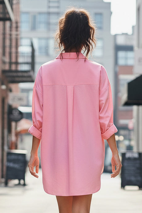 Candy Color Mid-length Cotton Blouse