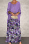 Chiffon Bat Sleeve Tops Tiered Skirt Suits