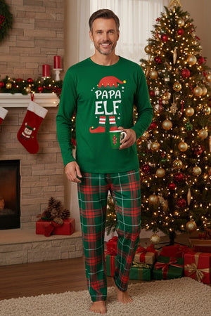Christmas Elf Print Family Pajama Sets