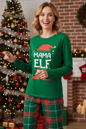 Christmas Elf Print Family Pajama Sets