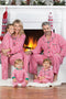 Christmas Pink Striped Family Pajama Sets