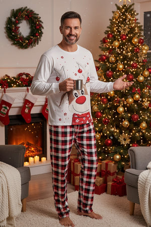 Christmas Reindeer Print Parent-Child Family Pajama Sets