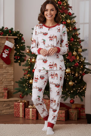 Christmas Santa Print Family Pajama Sets