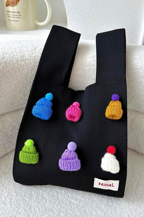Colorful Hat Decoration Handbag