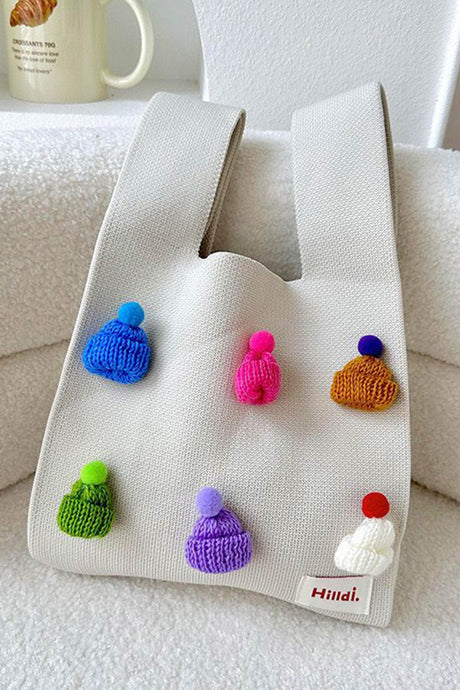 Colorful Hat Decoration Handbag