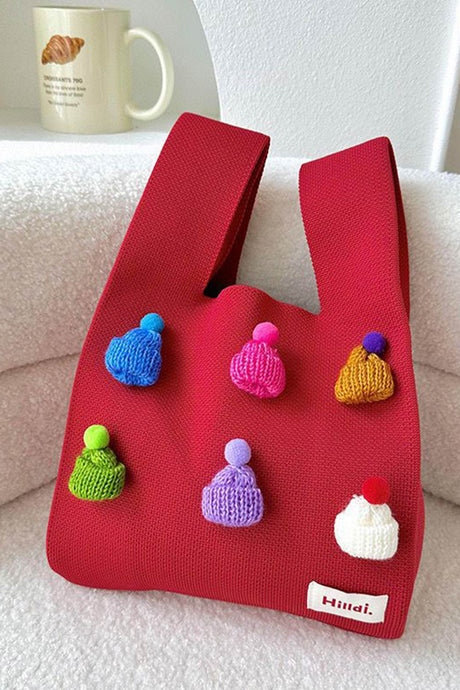 Colorful Hat Decoration Handbag