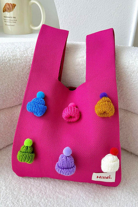 Colorful Hat Decoration Handbag