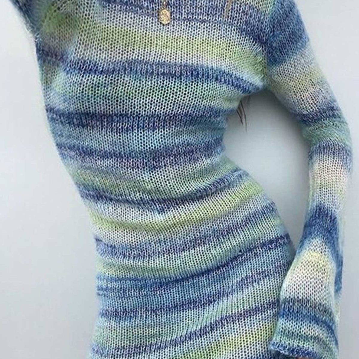 Contrast Color Striped Backless Mini Dress – AROLORA