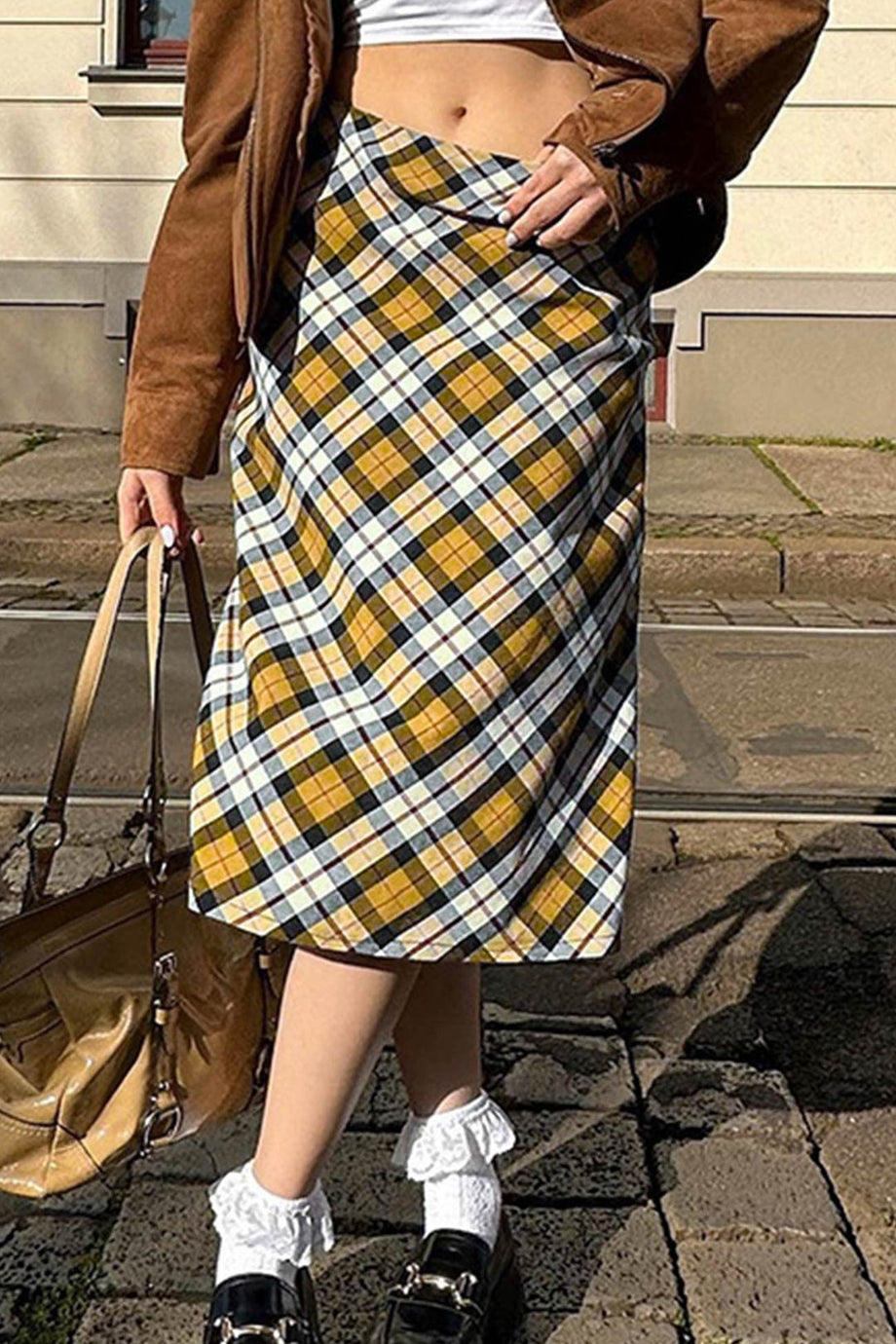 Just USA The Gillian Denim Midi Skirt • Impressions Online Boutique