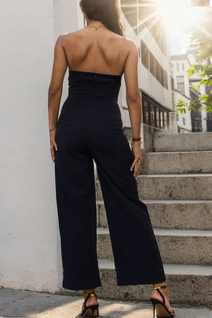 Arolora contrast-strapless-high-waist-jumpsuits