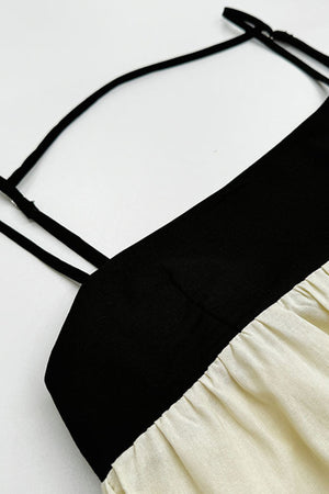 Cotton Contrast Patchwork Cami Dress