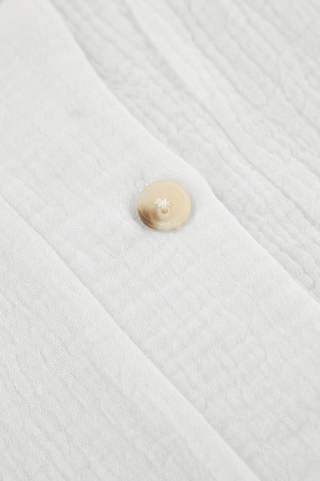 Arolora Cotton Flare Sleeve Cardigan Long Pants Set