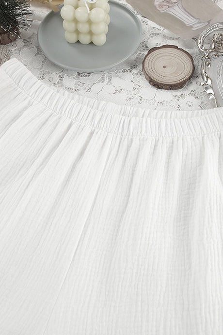 Arolora Cotton Flare Sleeve Cardigan Long Pants Set