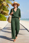 Cotton Linen Blouse Long Pants Set