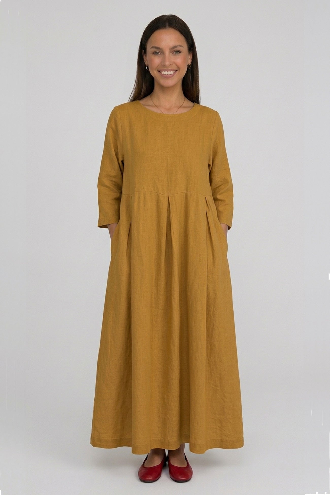 Women's Maxi Dress Cotton Linen Dresses Casual Dress Cotton Maxi Dress Basic Casual Vacation Daily Regular Fit Plain Long Sleeve Crew Neck Yellow Navy Women's Maxi Dress Cotton Linen Dresses Casual Dress Cotton Maxi Dress Basic Casual Vacation Daily Regular Fit Plain Long Sleeve Crew Neck Yellow Navy