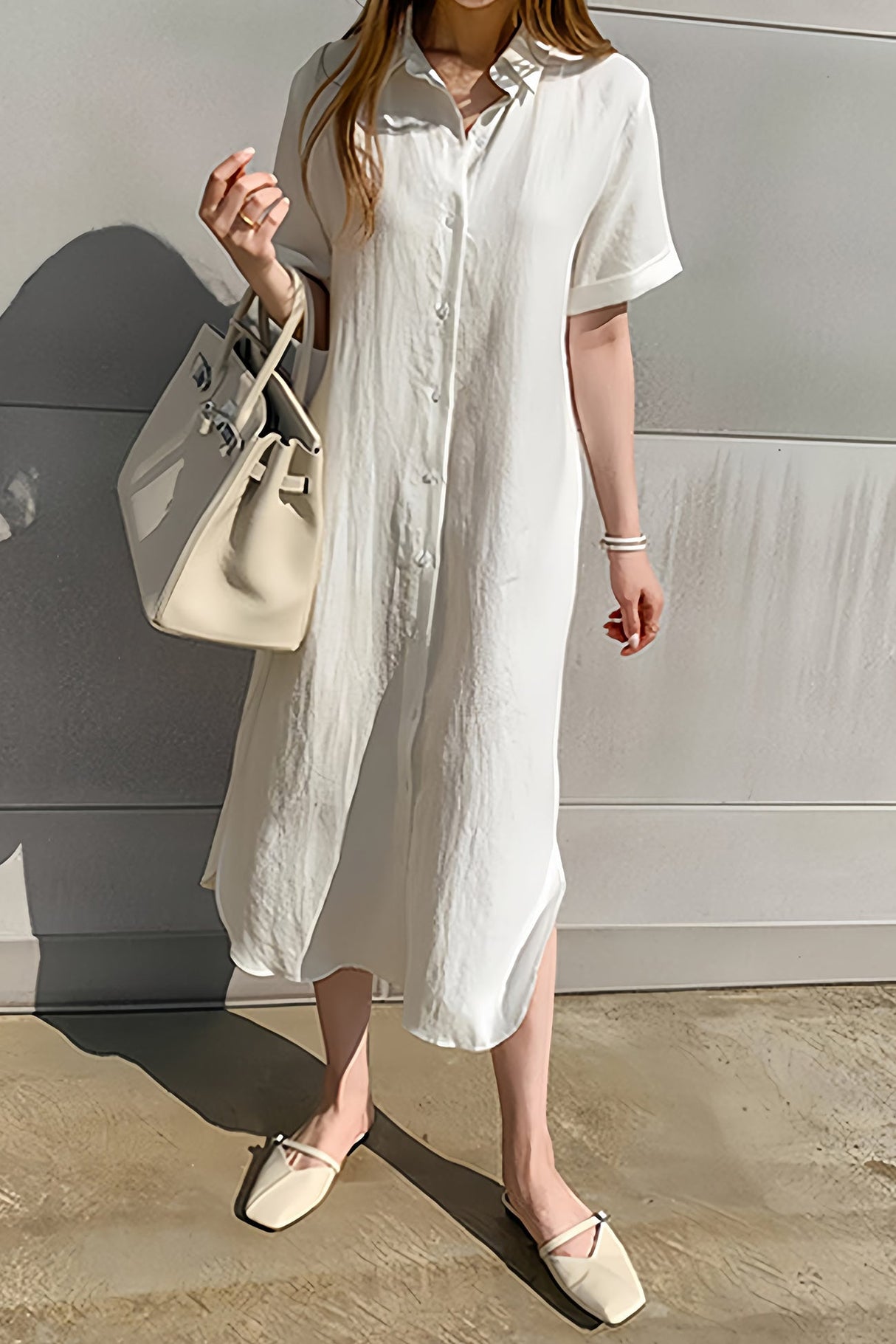 Arolora cotton-linen-tie-waist-shirt-dress