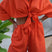 Arolora cotton-slit-hem-blouse-shorts-suits