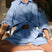Arolora cotton-slit-hem-blouse-shorts-suits
