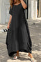 Arolora cotton-solid-large-hem-maxi-dress