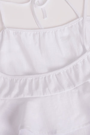 Cotton Tie-straps Tiered Cami Babydoll Dress