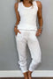 Arolora cotton-drawstring-sleeveless-pocket-two-piece-set