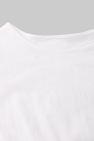 Crew Neck Cotton Tiered Dress