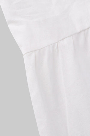 Crew Neck Cotton Tiered Dress