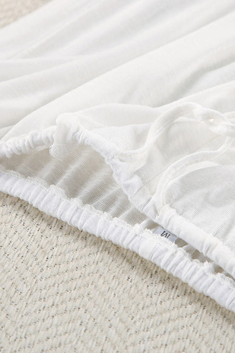 Arolora crew-neck-long-flare-sleeve-loungewear