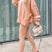 Arolora Crew Neck Slit Sweatshirt Legging Suits