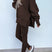 Arolora Crew Neck Slit Sweatshirt Legging Suits