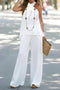 Crisscrosses Halterneck Backless Top Pants Suits