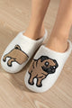 Dogs Cats Prints Plush Slippers