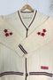 Five-pointed Star Embroidery Knit Cardigan