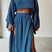 Arolora Flare Sleeve Crop Top Slit Skirt Cover-up Set