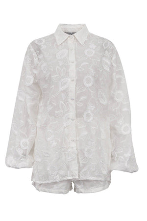 Arolora floral-embroidery-long-sleeve-shirt-suits
