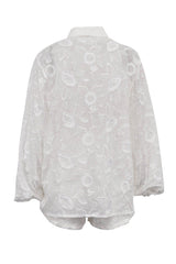 Arolora floral-embroidery-long-sleeve-shirt-suits