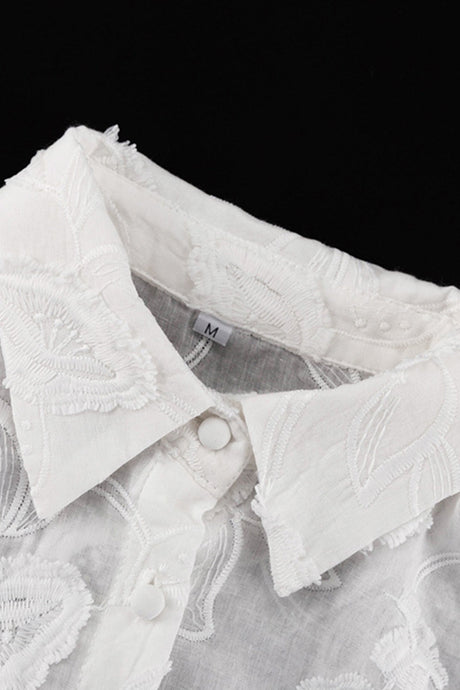 Arolora floral-embroidery-long-sleeve-shirt-suits