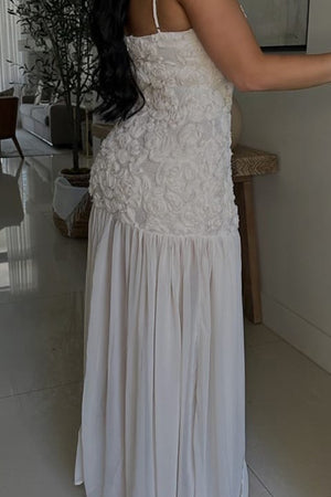 Arolora Floral Jacquard Chiffon Cami Dress