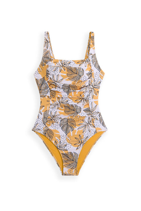Arolora Floral One-Piece Swimsuit with Sarong
