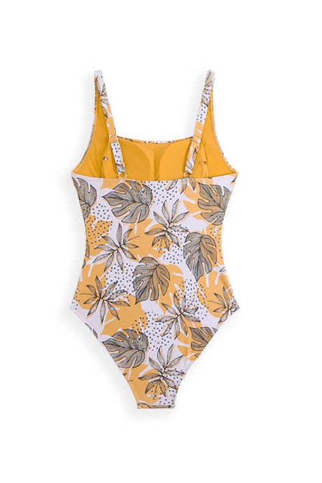 Arolora Floral One-Piece Swimsuit with Sarong