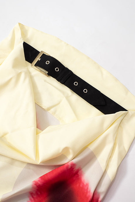 Arolora Floral Print Backless Maxi Dress