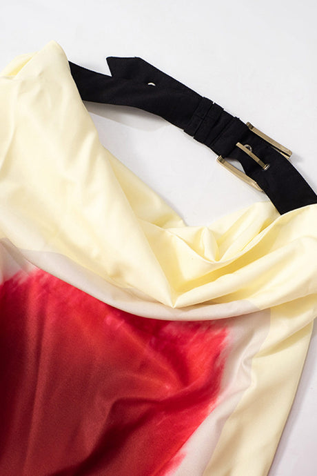 Arolora Floral Print Backless Maxi Dress