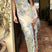 Arolora floral-print-ruffle-slit-strapless-dress