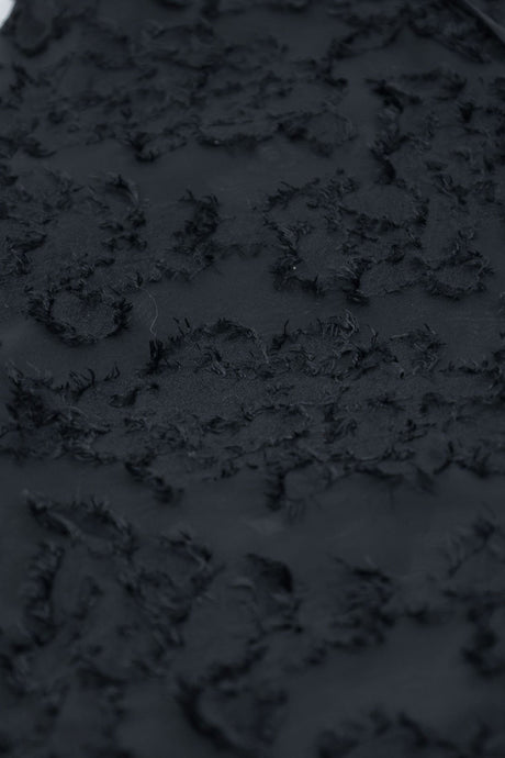 Floral Jacquard Tassel Lace Up Maxi Dress