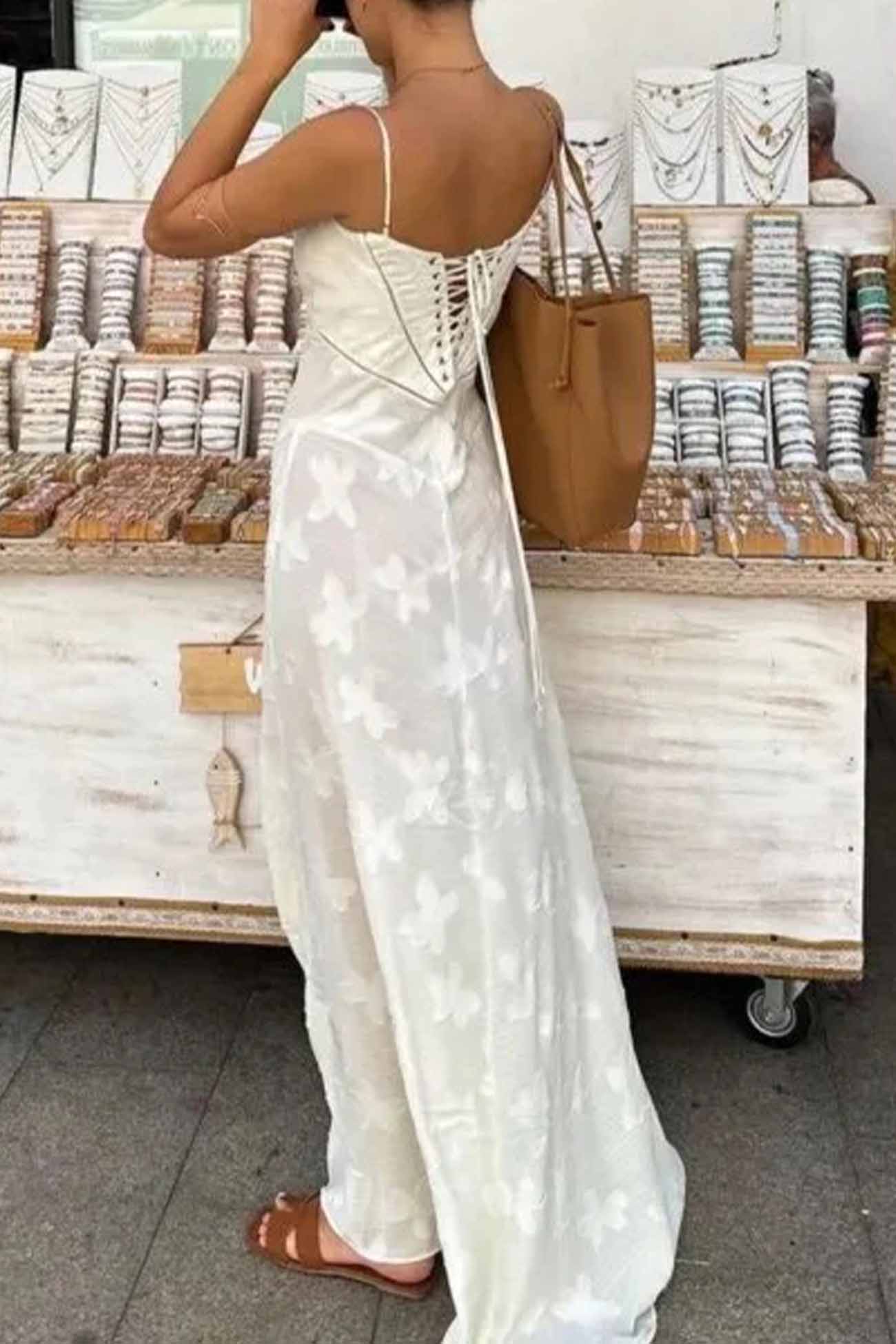 floral jacquard tassel lace up maxi dress Pemberley Black Jacquard Lace-Up Maxi Dress