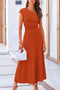 Solid Color Cap Sleeve Ruched Midi Skirt Set