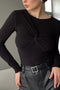 Front Twisted Long Sleeve Modal Top