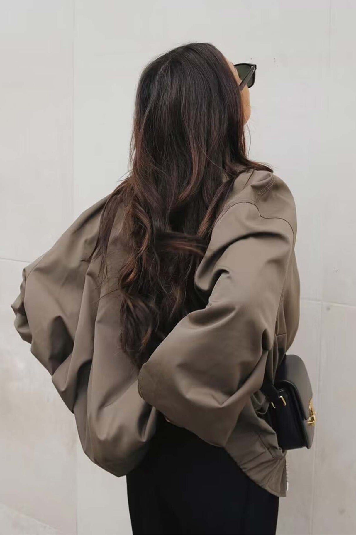 Arolora front-zip-oversized-bomber-jacket