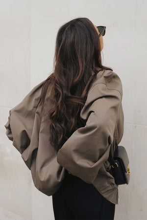 Arolora front-zip-oversized-bomber-jacket