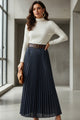 Glitter Pleated Midi Skirt